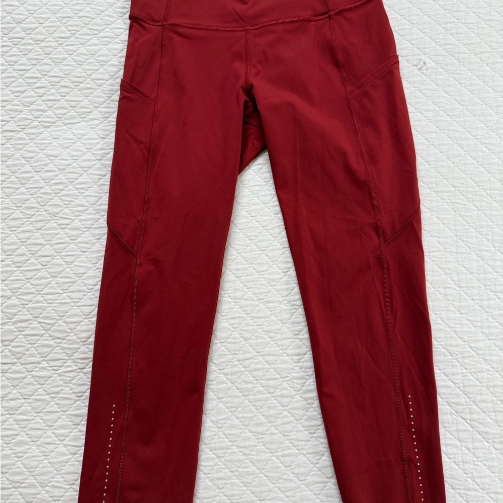 Chic Red High-Waisted Leggings